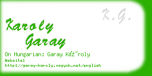 karoly garay business card